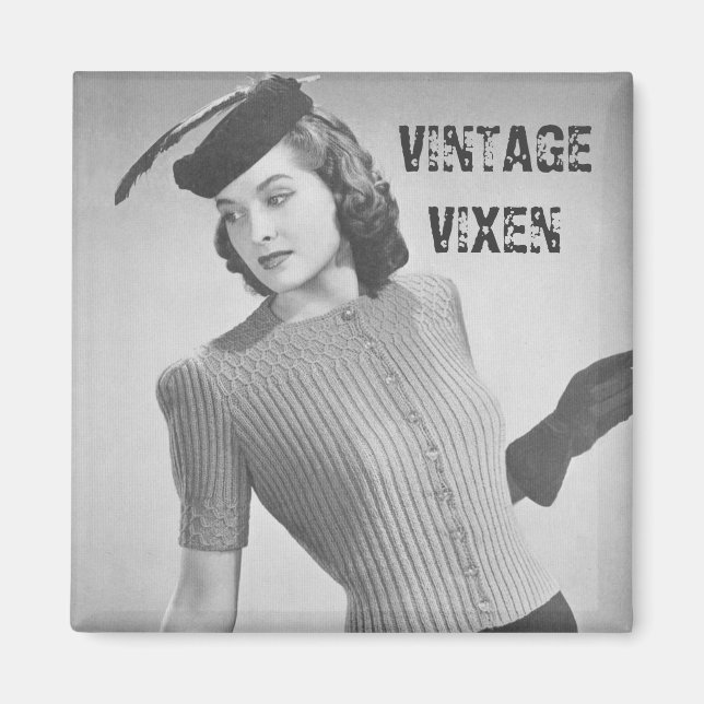 Vintage Vixen Magnet (Framsidan)