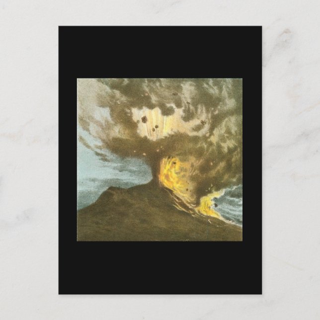 Vintage Volcano Vykort (Framsida)