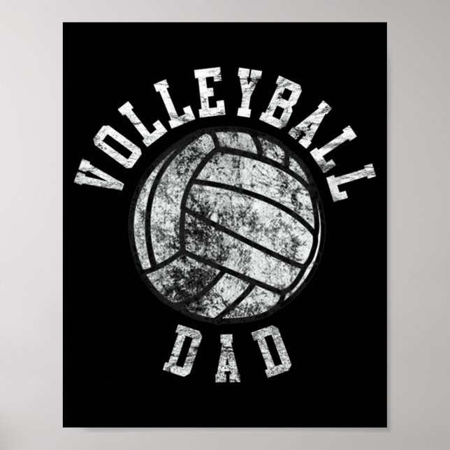 Vintage Volleyball Pappa Poster (Framsidan)