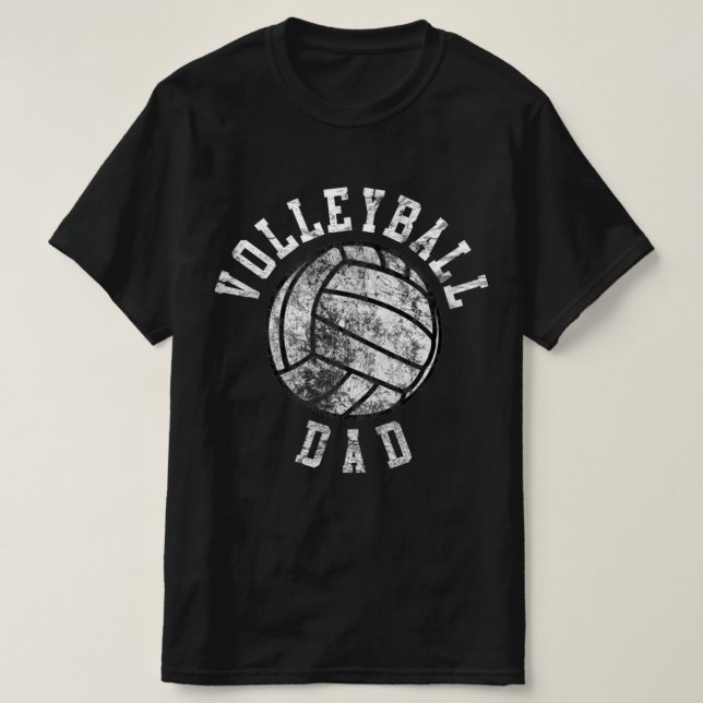 Vintage Volleyball Pappa T Shirt (Design framsida)