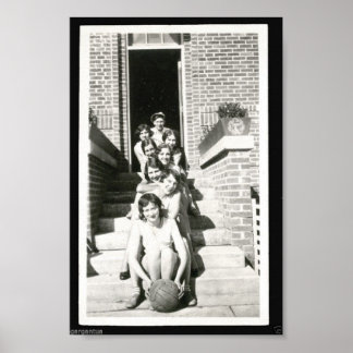 Vintage Volleyball Poster