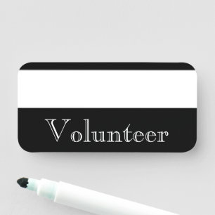 Vintage "Volunteer" Namn bricka Namnbricka