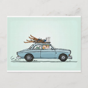 Vintage Volvo 122s Amazon Vykort