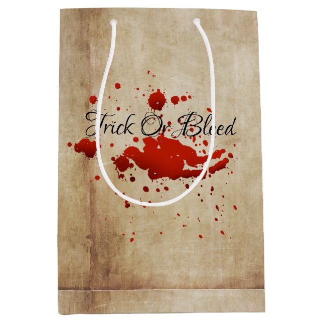 Vintage Vuxen Halloween Bloody Bus eller godis (Framsidan)