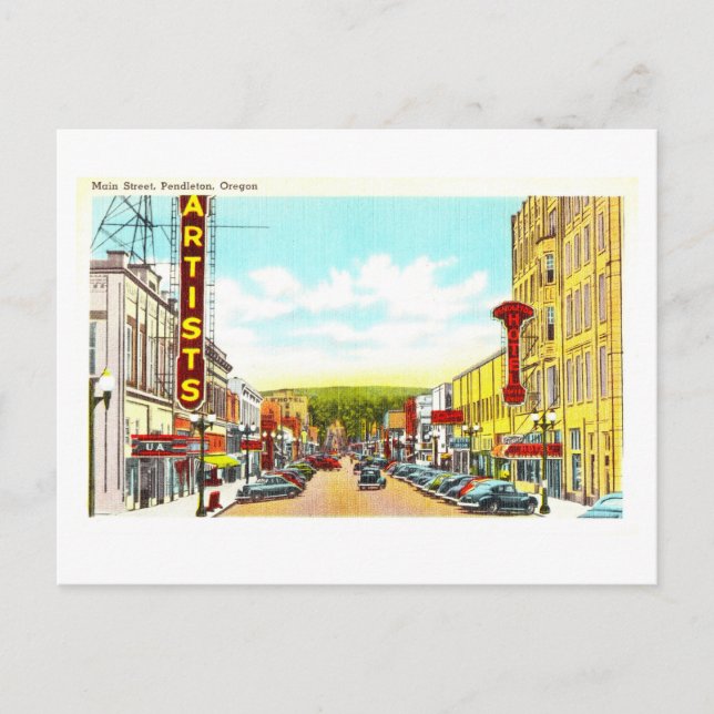 Vintage vy av Pendleton, Oregon, Vykort (Framsida)