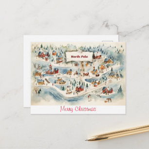 Vintage vycard God jul Vykort
