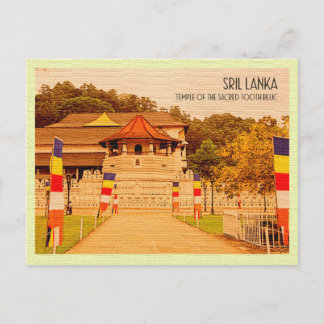 Vintage vycard Helig Tooth Relic Sri Lanka Vykort
