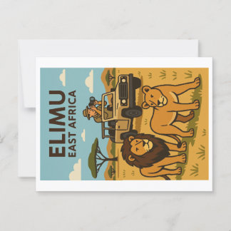 Vintage vykort - Afrikan Öster