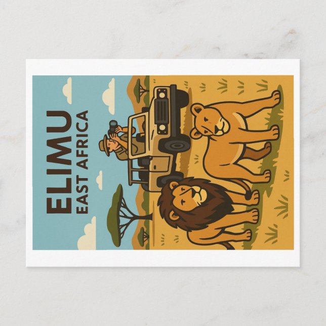 Vintage vykort - Afrikan Öster (Framsida)