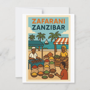 Vintage vykort - Afrikan Öster