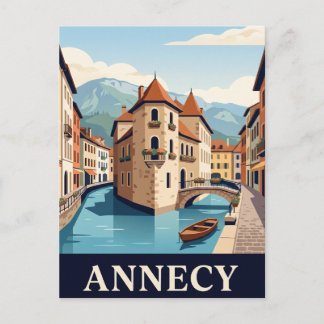 Vintage vykort Annecy