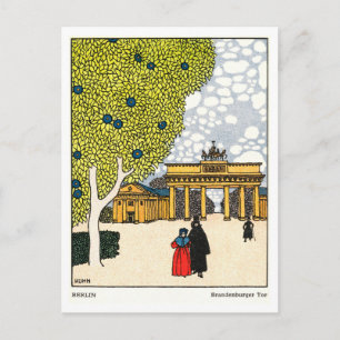 Vintage vykort av Brandenburger Tor, Berlin