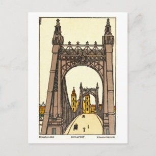 Vintage vykort av Erzsébet (Elisabeth) Bridge