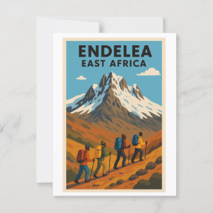Vintage-vykort - berget Kenya - Afrikan Öster Vykort