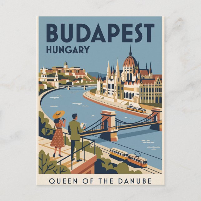 Vintage vykort | Budapest (Framsida)