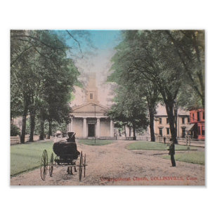 Vintage vykort Collinsville Photo Print Fototryck