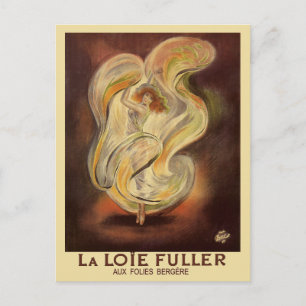 Vintage vykort: Folies Bergere La Loie Fuller Vykort
