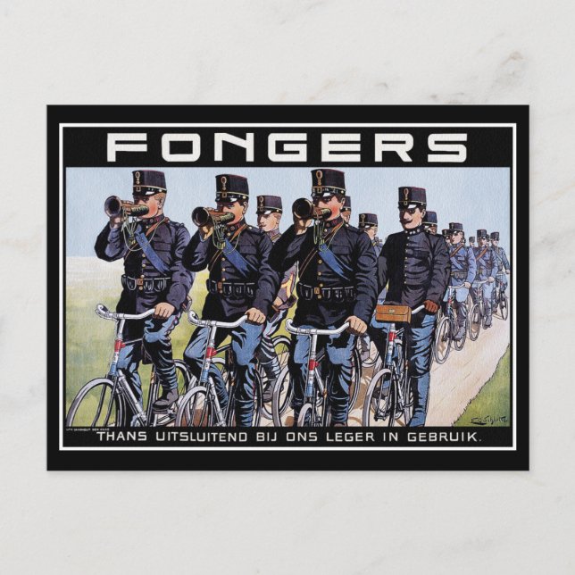 Vintage vykort: Fongers Army Bicycles Vykort (Framsida)