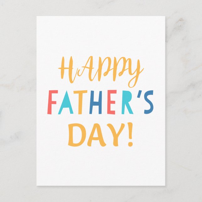 Vintage vykort för Fars dag. (Framsida)