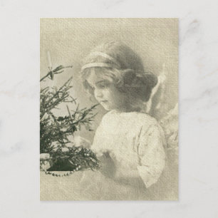 Vintage-vykort för julängel helg vykort