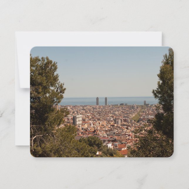 Vintage vykort från Barcelona (Framsida)