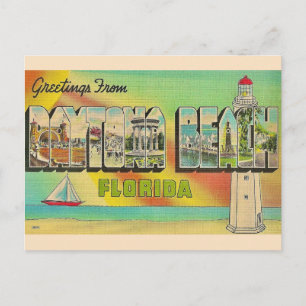Vintage vykort från Daytona Beach