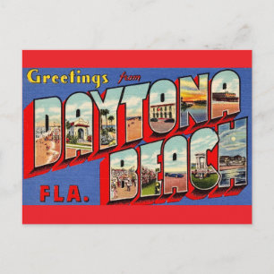 Vintage vykort från Daytona Beach