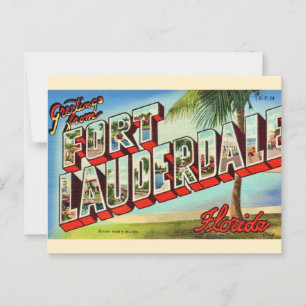 Vintage vykort från Fort Lauderdale Florida