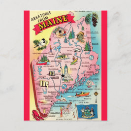 Vintage vykort från Maine