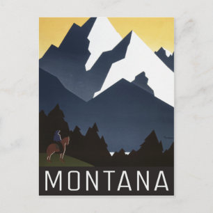 Vintage vykort från Montana