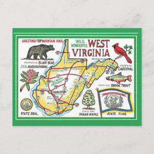 Vintage vykort från West Virginia