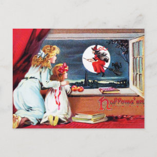 VINTAGE vykort HALLOWEEN 1880 ~