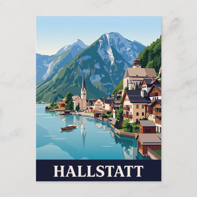 Vintage vykort | HALLSTATT (Framsida)