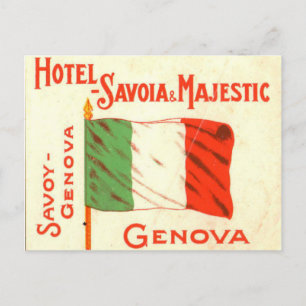 Vintage-vykort - Hotel Savoia Genova-Italien Vykort