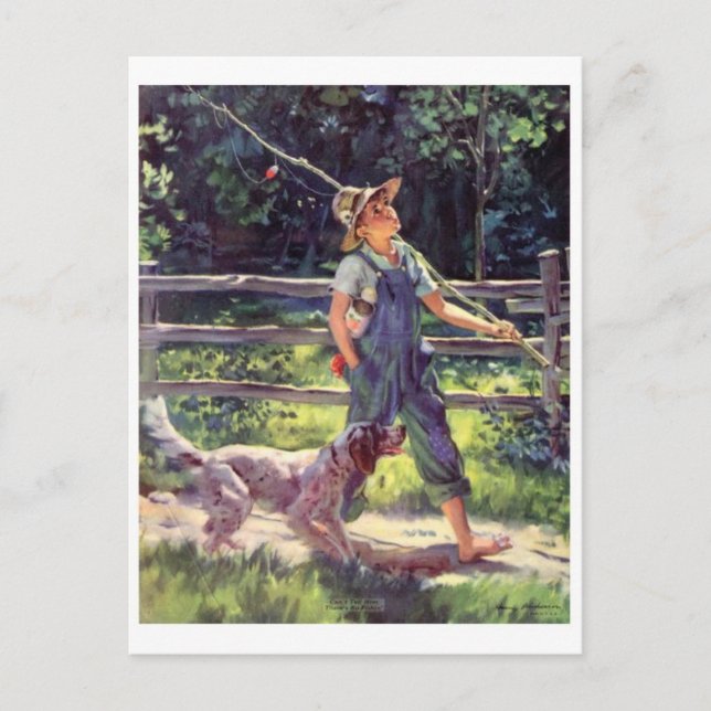 Vintage vykort illustration (Framsida)