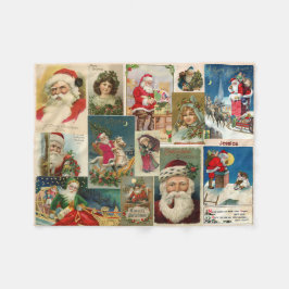 Vintage-vykort Jultomten Add Namn Fleecefilt