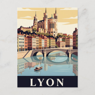 Vintage vykort Lyon