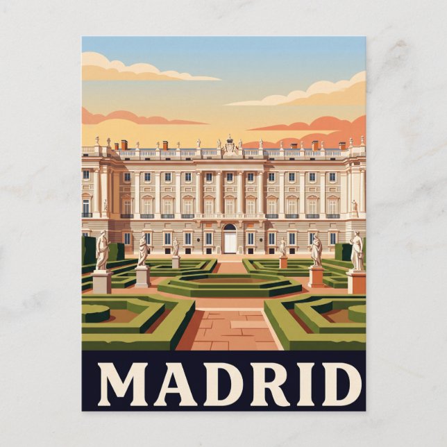 Vintage vykort Madrid (Framsida)