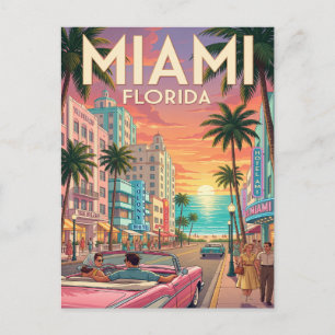 Vintage vykort   Miami Florida