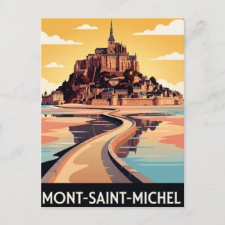 Vintage vykort Mont-Saint-Michel