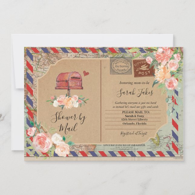 Vintage vykort per postbabyvisningsprogram (Framsida)