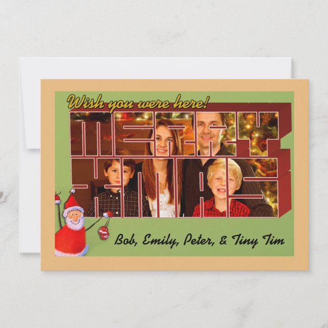 Vintage vykort Stil jul (Framsida)