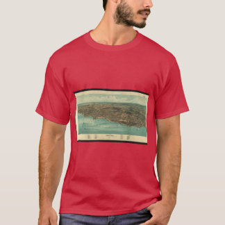 Vintage vykortskarta över Plymouth MA 1910 T Shirt