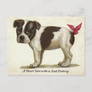 Vintage-vykortsreproduktion - Ledsen-valp-Hund Vykort