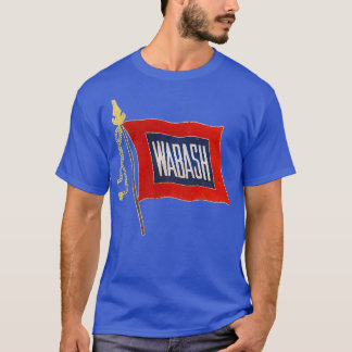 Vintage Wabash Railroad Flagga logotyp T Shirt