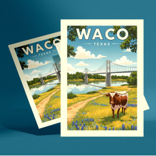 Vintage Waco Texas Vykort