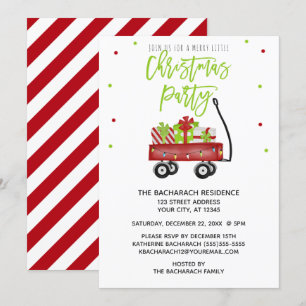 Vintage Wagon Farmhouse-Julfest Inbjudningar