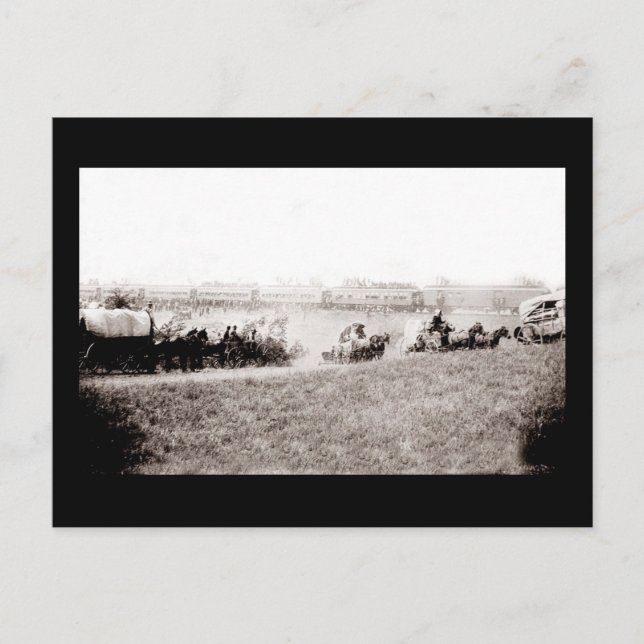 Vintage Wagon Tåg Vykort (Framsida)