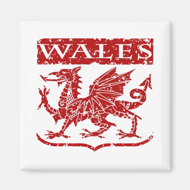 Vintage Wales Magnet (Framsidan)