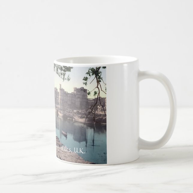 Vintage Wales mugg, Carnarvon Castle 1905 Kaffemugg (Höger)